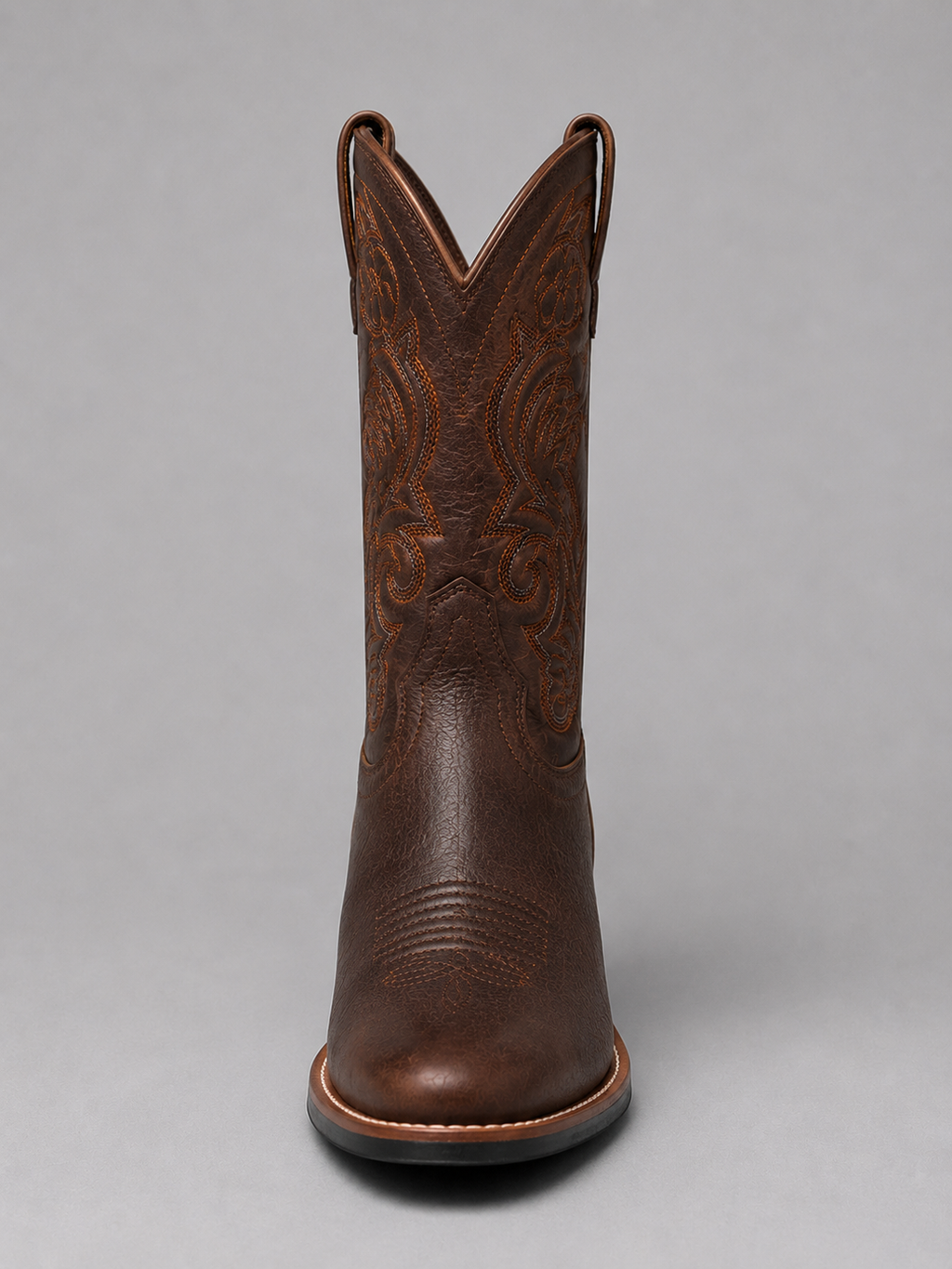 Women’s Leather Cowboy Boots – Embroidered Western Heel Boots