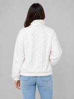 Women's Plush Half Zip Pullover – High Neck Fleece Jacket