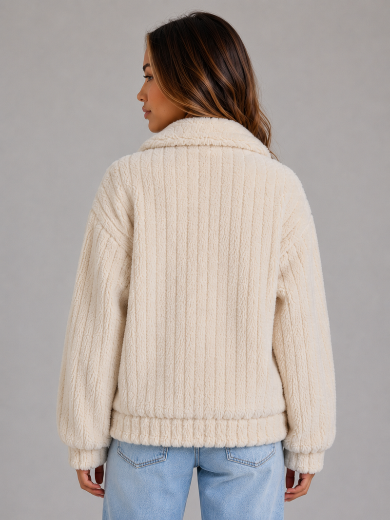 Women’s Teddy Jacket – Plush Button Front Fleece