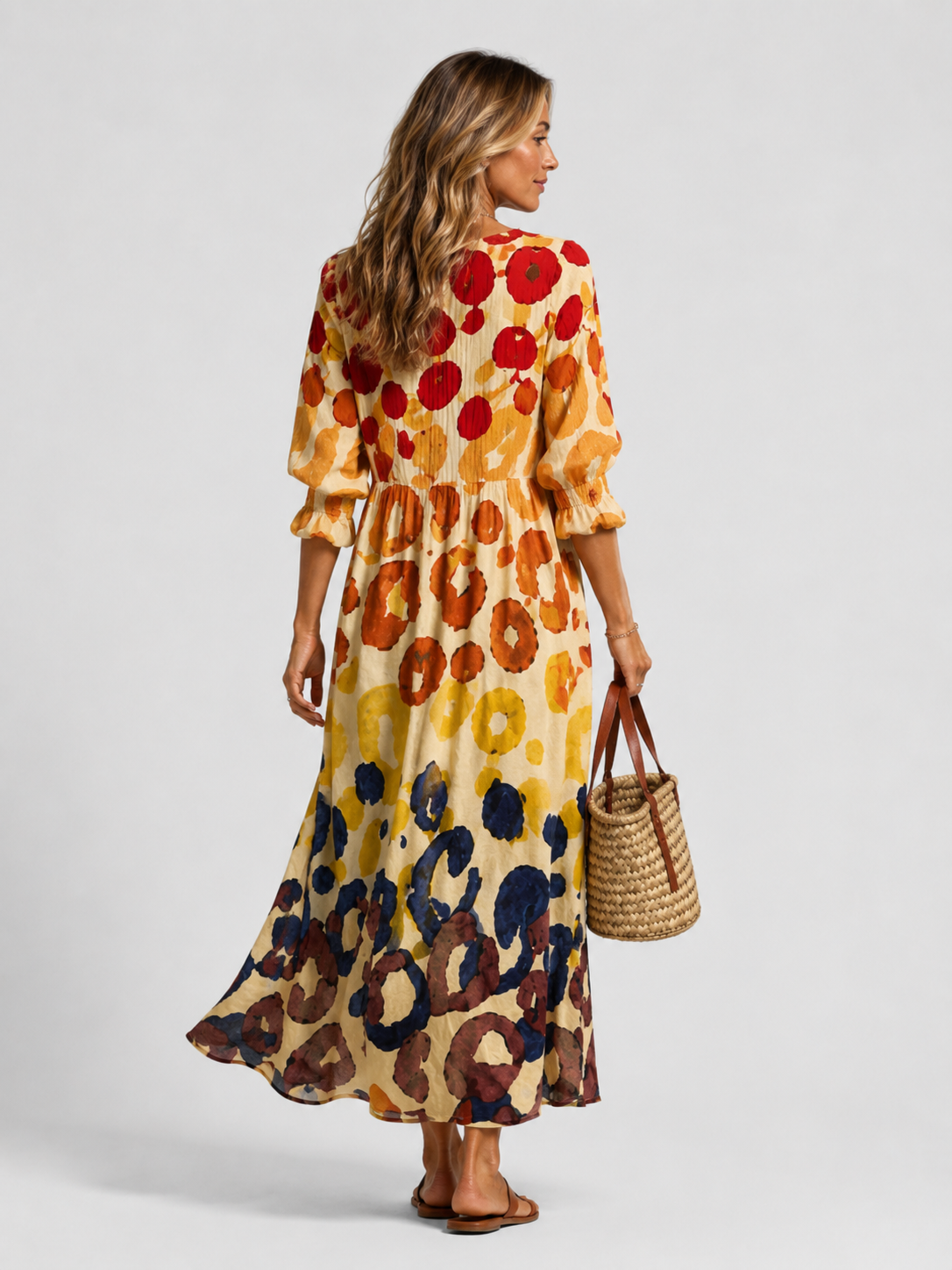 Women’s Printed Shirt Maxi Dress – Relaxed Flattering Fit