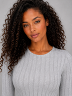 Women's Ribbed Knit Maxi Dress – Long Sleeve Bodycon Fit