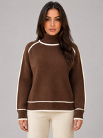 Women’s Turtleneck Sweater – Soft Relaxed Knit Top