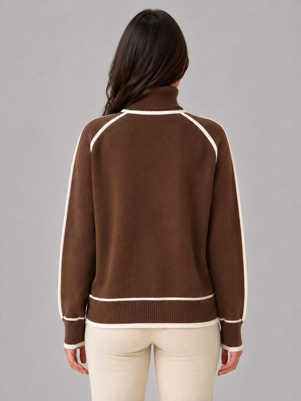Women’s Turtleneck Sweater – Soft Relaxed Knit Top