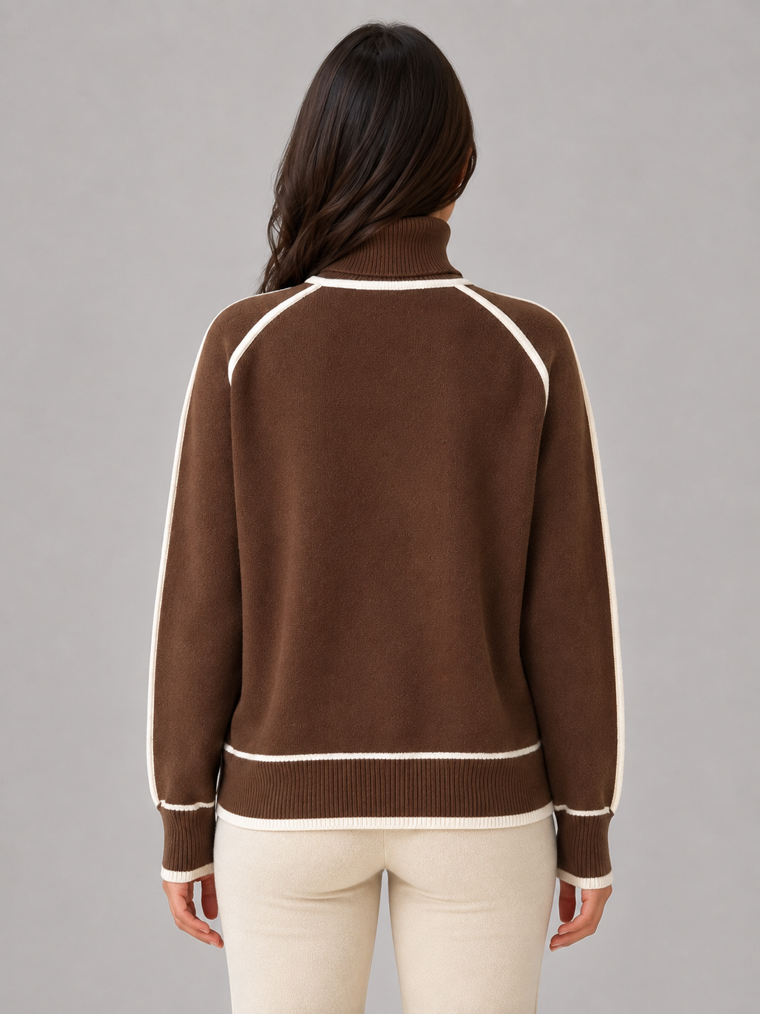 Women’s Turtleneck Sweater – Soft Relaxed Knit Top