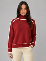 Women’s Turtleneck Sweater – Soft Relaxed Knit Top