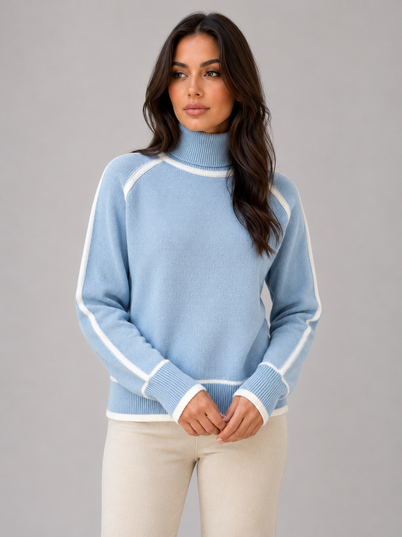Women’s Turtleneck Sweater – Soft Relaxed Knit Top