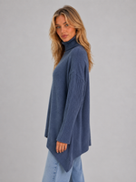 Women's Oversized Turtleneck Sweater – Soft Knit Longline Pullover