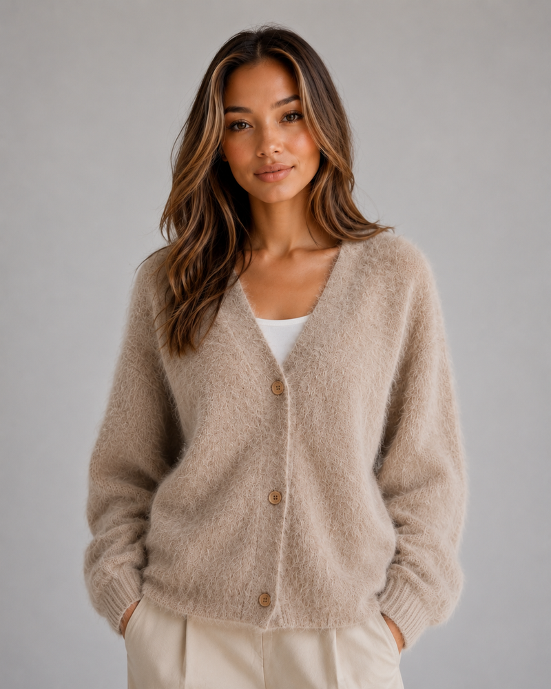 Women's Button Front Cardigan – Soft Knit V-Neck Sweater