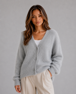 Women's Button Front Cardigan – Soft Knit V-Neck Sweater