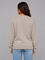 Women's Soft Knit Cardigan – Crew Neck Button Front Sweater