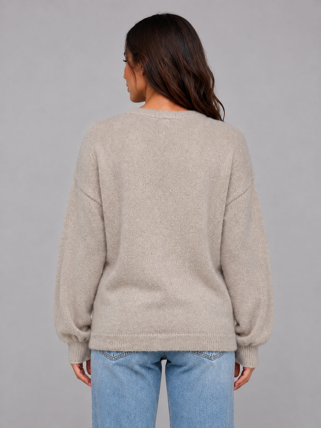 Women's Soft Knit Cardigan – Crew Neck Button Front Sweater
