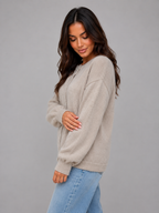 Women's Soft Knit Cardigan – Crew Neck Button Front Sweater