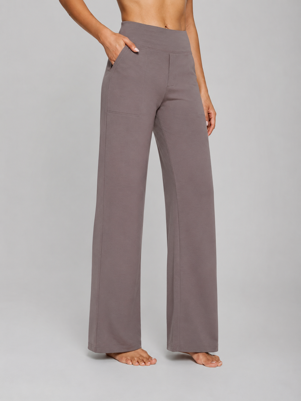 Women’s Stretch Straight Leg Pants – High Waisted Comfort Fit