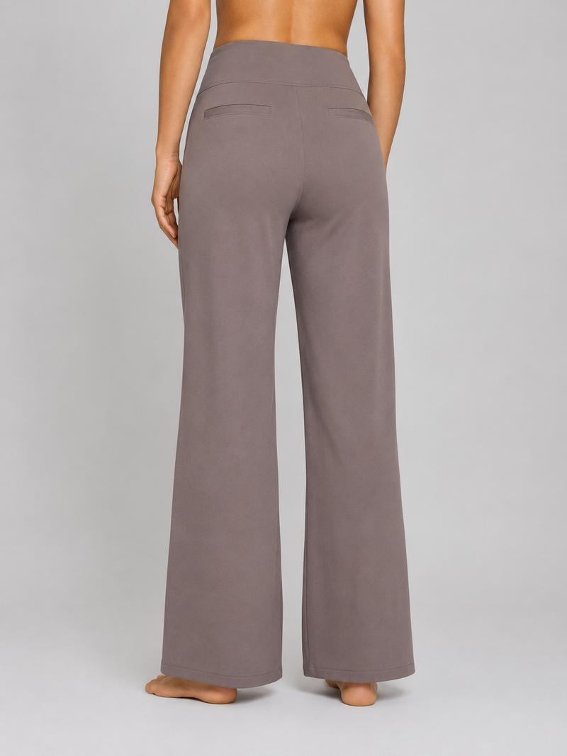 Women’s Stretch Straight Leg Pants – High Waisted Comfort Fit