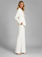 Women’s Tailored Blazer and Wide-Leg Pants Set – Smart Occasion Style
