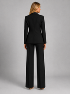 Women’s Tailored Blazer and Wide-Leg Pants Set – Smart Occasion Style