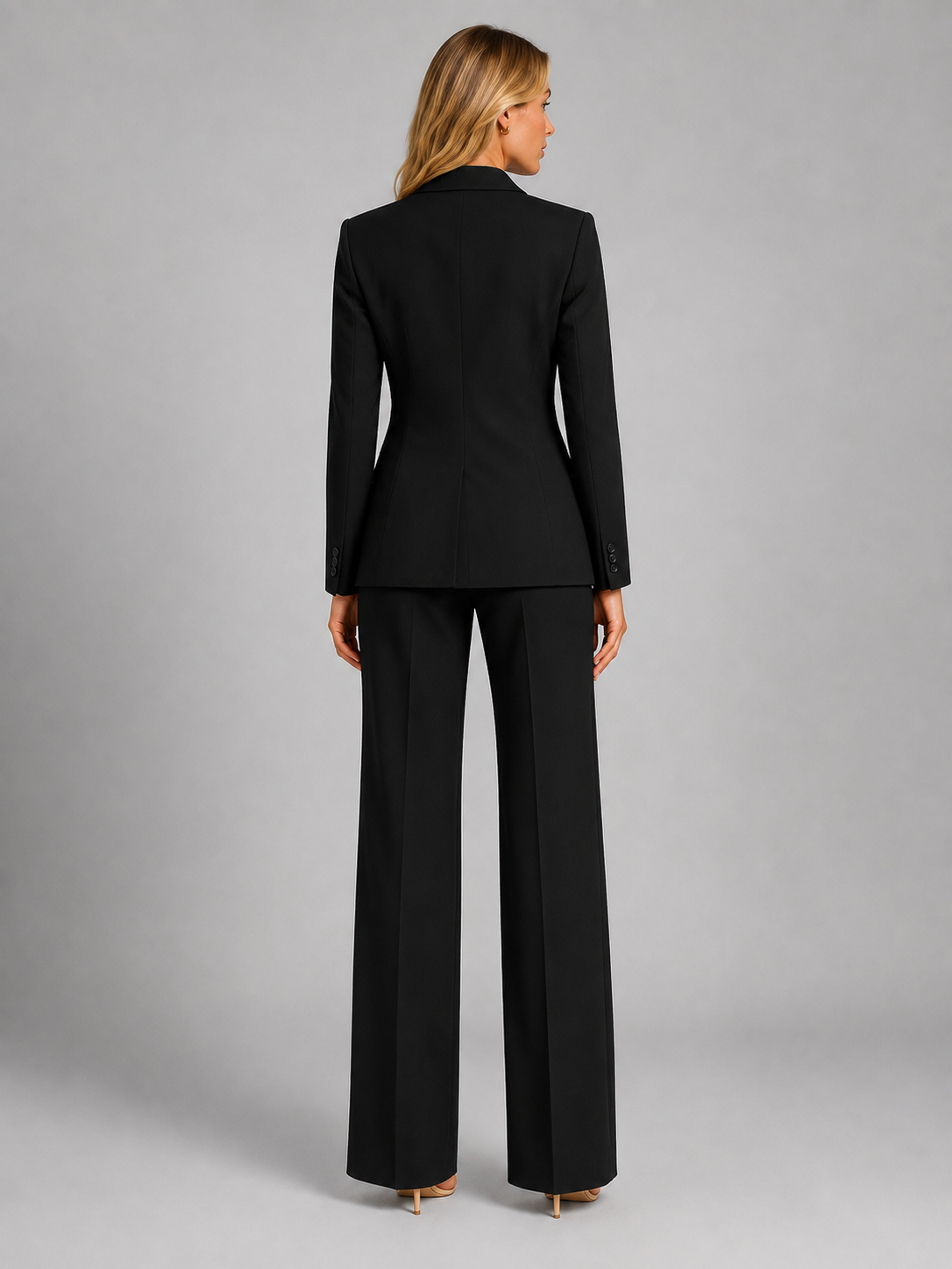 Women’s Tailored Blazer and Wide-Leg Pants Set – Smart Occasion Style