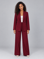 Women’s Tailored Two-Piece Pantsuit – Double Breasted Blazer & Wide Leg Pants Set