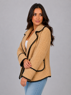 Women’s Teddy Fleece Jacket – Plush Button Front Coat